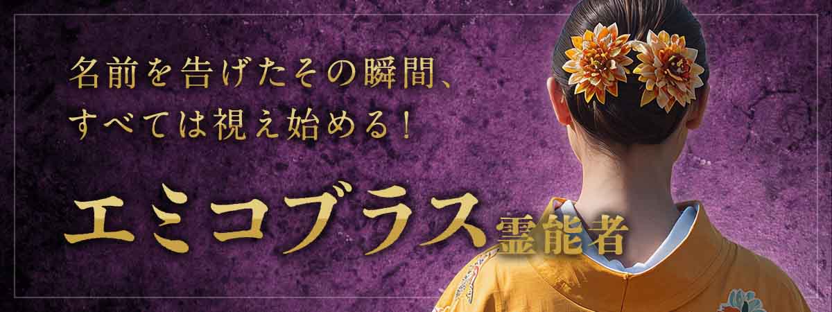名を告げたその瞬間、すべては視え始める！心の奥底から土地の気脈まで見抜き、停滞した運命を動かす本格霊能力！ エミコブラス霊能者